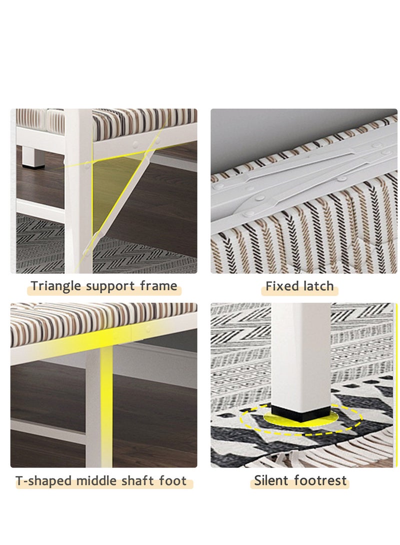 ZUIHAO Folding Bed with Mattress Portable Foldable Bed for Spare Bedroom Office Outdoor No Assembly Required Bed 188 * 90 * 45cm White - Image 5