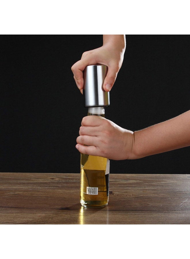 WinCheer فتاحة زجاجات أوتوماتيكية، مزيل أغطية البيرة الأوتوماتيكي المغناطيسي، فتاحة بيرة من الفولاذ المقاوم للصدأ مع مغناطيس لالتقاط الأغطية - Image 5