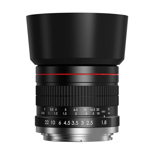 Lightdow EF 85mm f1.8 Portrait Lens - MF for Canon EOS Rebel T8i/T7i/T7/T6i/T5/T3i/T3/T2i/XSi/XS/SL3/SL2/T100/90D/80D/70D/50D/5D Mark IV/6D II/7D II/1D X III II-Manual Focus DSLR Cameras Lenses(EF/EF-S Mount) - Image 1