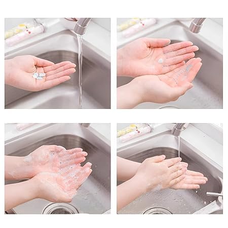 FAGVA FAGVA Set of 2 Paper Soap Disposable Mini Soap Paper Scented Soap Bath Flakes Portable Flower Tube Petals Tube Shape Bottle Paper Soap For Travelling  - Image 3