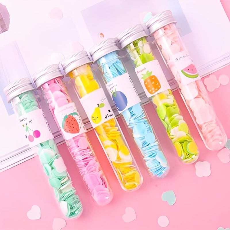 FAGVA FAGVA Set of 2 Paper Soap Disposable Mini Soap Paper Scented Soap Bath Flakes Portable Flower Tube Petals Tube Shape Bottle Paper Soap For Travelling  - Image 1