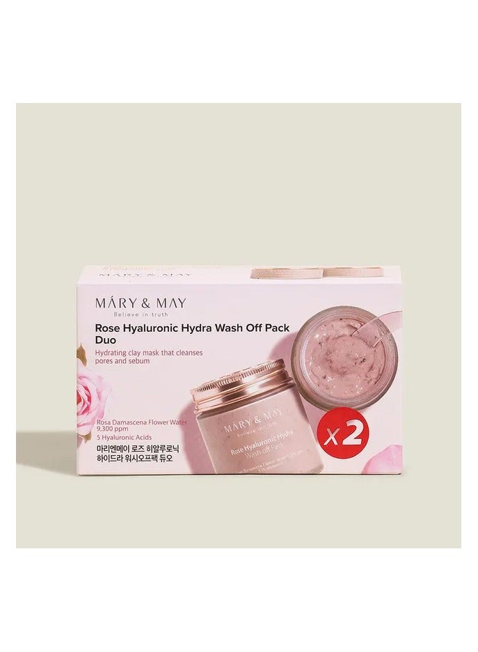 MARY & MAY Mary&May - Rose Hyaluronic Hydra Wash Off Pack Duo Set