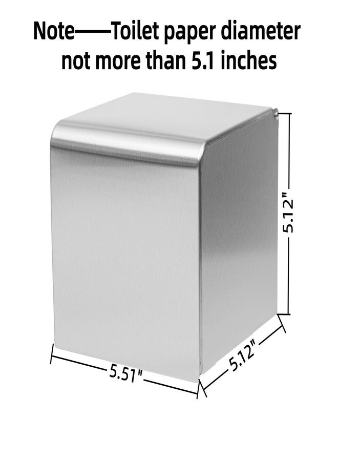 Desyeryamimi Cat Dog Proof/Waterproof/Covered Toilet Paper Holder with Storage, Stainless Steel Self Adhesive Toilet Paper/Tissue Holder/Dispenser Wall Mount for Bathroom No Drill (Silver) - Image 4
