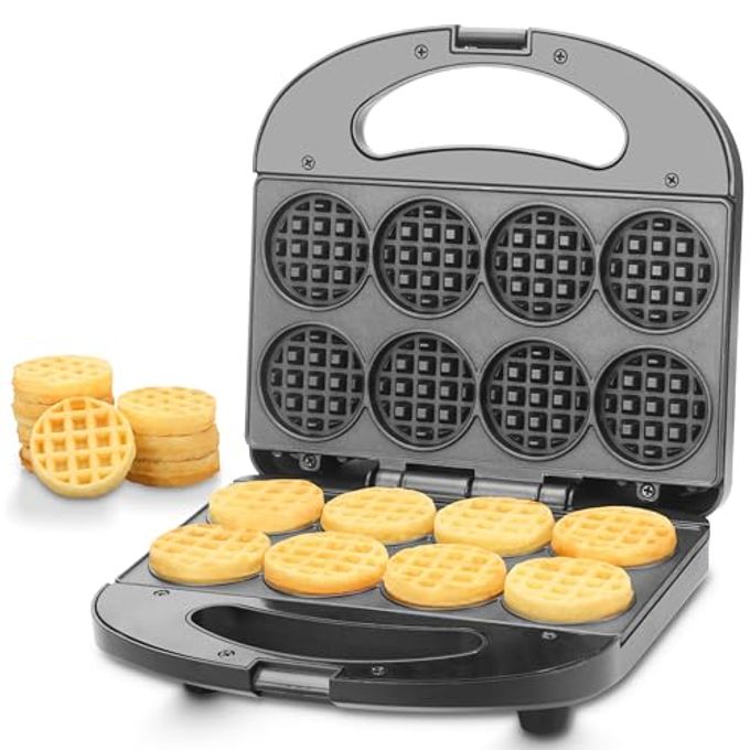 FineMade Mini Waffle Maker, Mini Waffle Iron, Waflera Electrica, Small Waffle Maker For Kids, Baby Wafflera, Makes 82" Tiny Waffle Bites, Non-Stick Surface, Ideal For Breakfast, Dessert And Snacks - Image 1