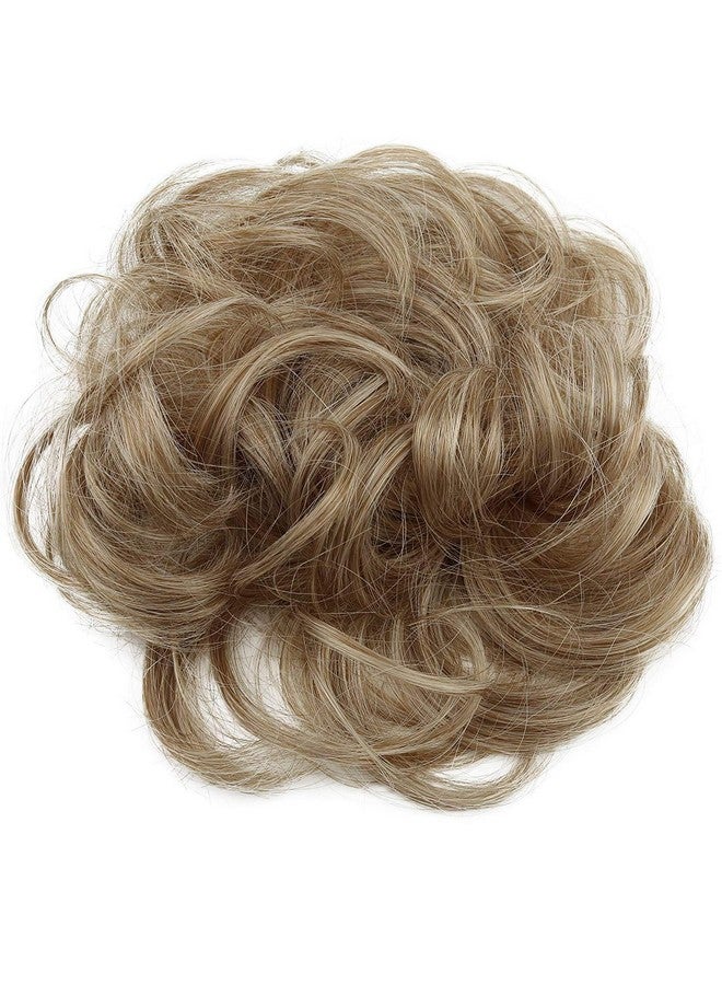 CAISHA Messy Scrunchie Bun Voluminous Wavy Hairpiece Heatresistant Synthetic Fibres Strawberry Blonde Mix G13A - Image 1