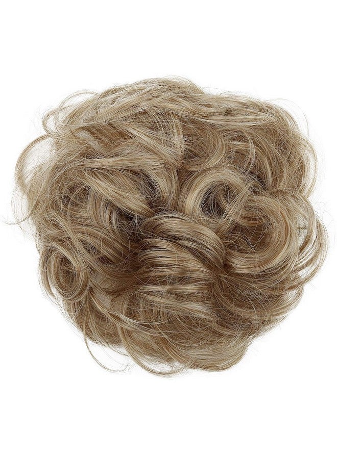 CAISHA Messy Scrunchie Bun Voluminous Wavy Hairpiece Heatresistant Synthetic Fibres Strawberry Blonde Mix G13A - Image 3