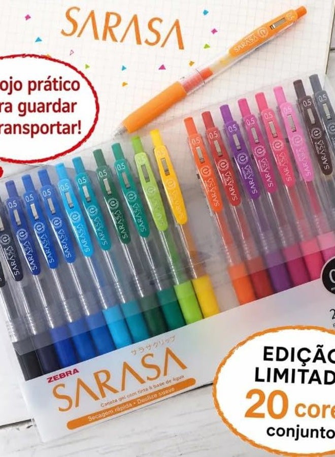 Zebra Pen Zebra Gel Ballpoint Pen Sarasa Clip 0.5 Jj15-20ca 20 Color Set - Image 3