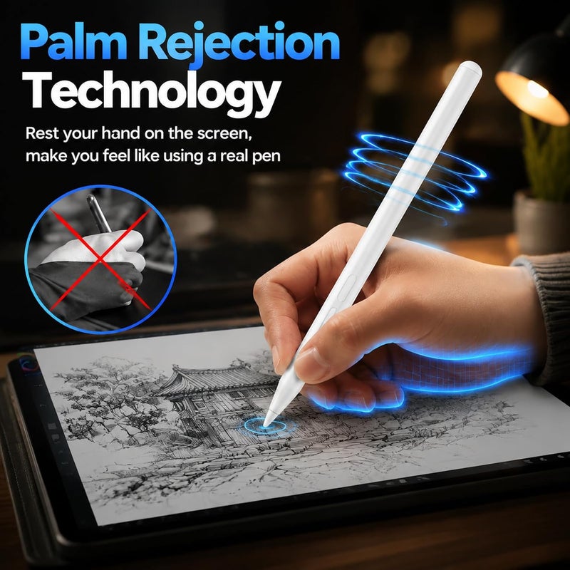 iafer Pen for Microsoft Surface Pro 10/9/8/X/7+/6/5/4/3/Surface 3, Surface Go 4/3/2/1, Surface Laptop/Studio/Book 4/3/2/1 with 4096 Pressure Sensitivity, Palm Rejection, Tilt Function - Image 5