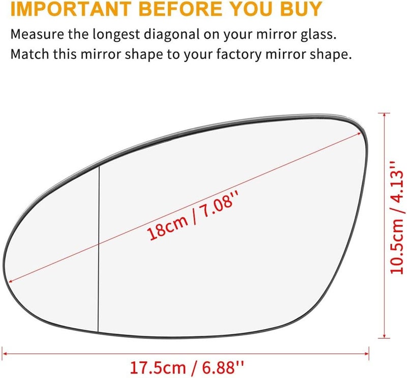 Wivplex Heated Side Mirror Glass for Mercedes-Benz CL550 - Image 2