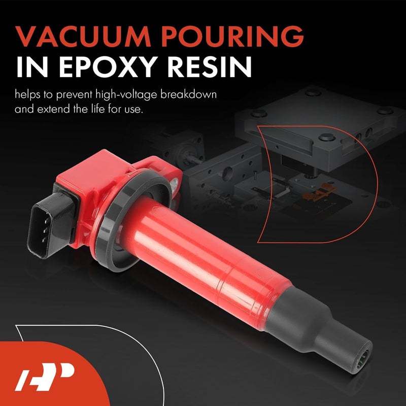 A-Premium Red Ignition Coil Pack for Toyota and Scion - Image 3