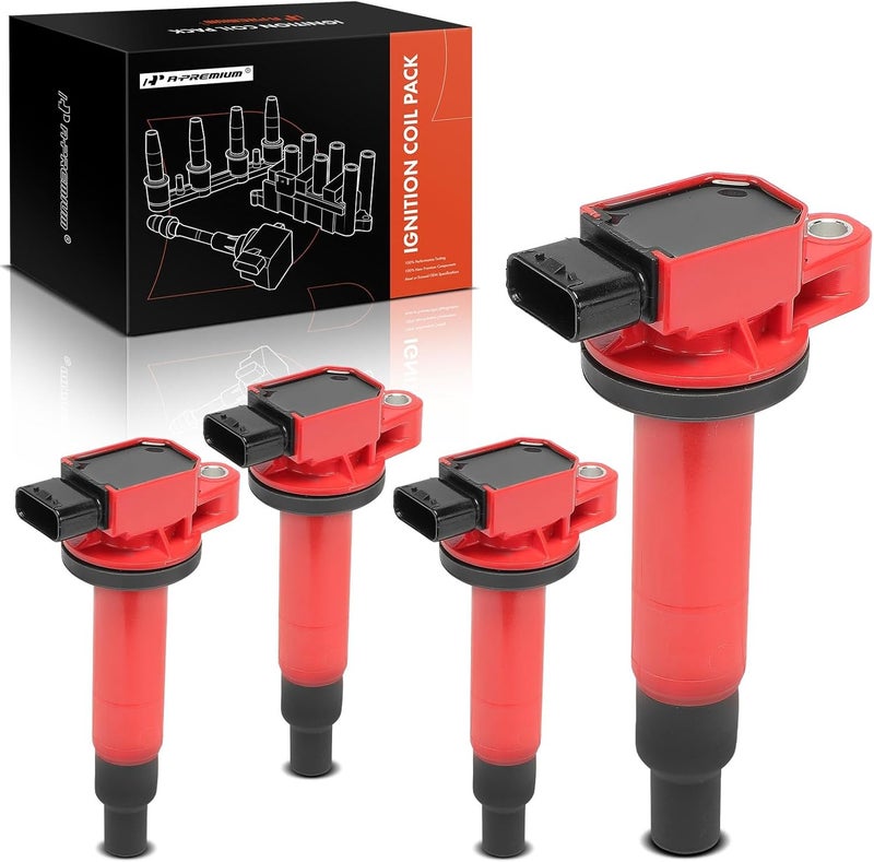 A-Premium Red Ignition Coil Pack for Toyota and Scion - Image 1
