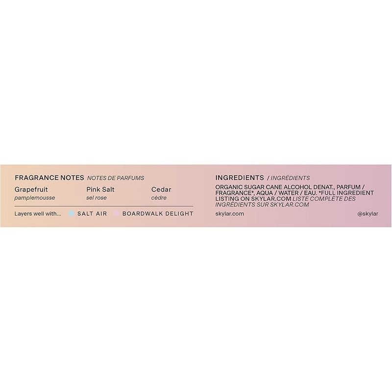 Skylar Pink Canyon Eau de Parfum - Hypoallergenic & Clean Perfume for Women & Men, Vegan & Safe for Sensitive Skin - Notes of Grapefruit, Pink Salt & Cedar - 10mL /0.33 Fl oz - Image 2