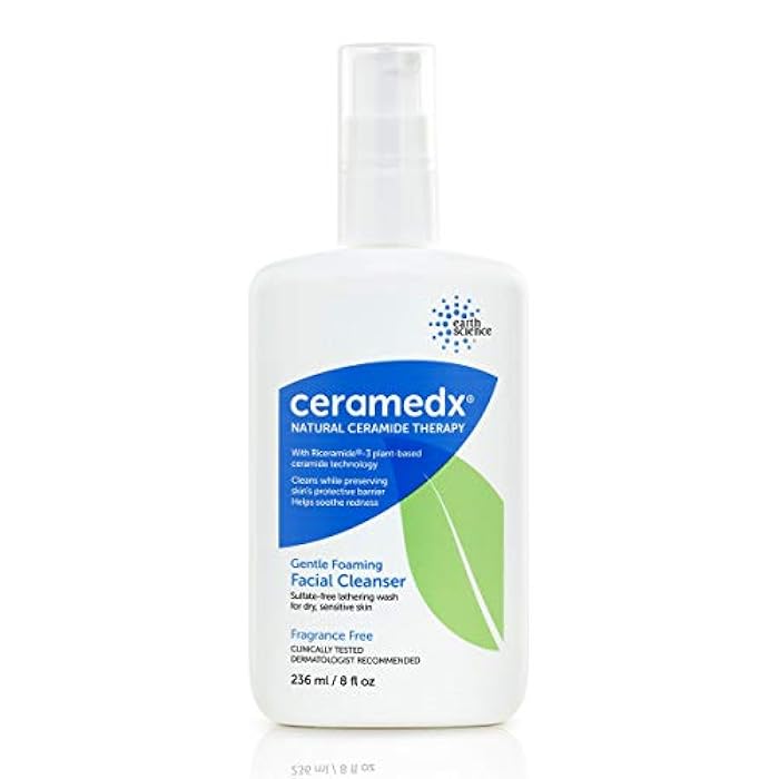 Ceramedx سيراميدكس – منظف وجه رغوي لطيف | منظف سيراميد طبيعي للبشرة الجافة والحساسة | خالي من القسوة، نباتي وخالي من العطور | 8 أونصة سائلة - Image 1
