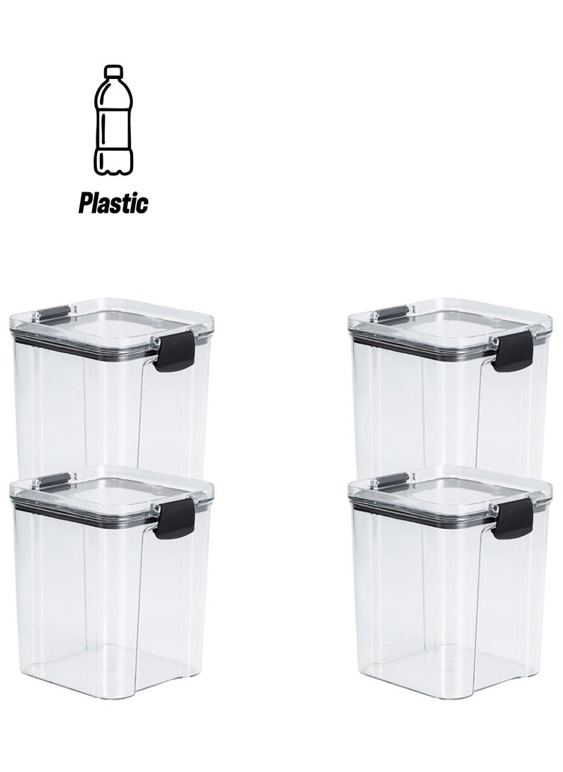 ZIMNEST - Set of 4 pieces 950ML Airtight Food Storage with Lid, Double Sealed Thick storage Jar, Leak Proof, Easy to Clean, BPA Free, Kitchen and Other Storage - Image 1