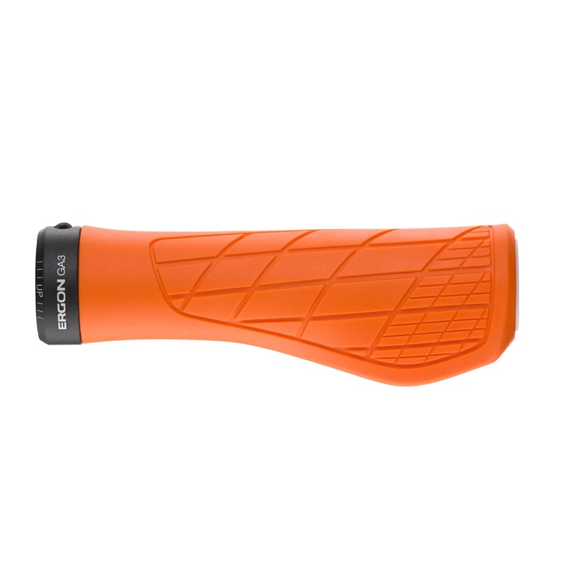 Ergon GA3 Ergonomic Lock-On MTB Grips â€“ Winged Design for Mountain Bike Comfort and Wrist Support, Juicy Orange, Large - Image 2