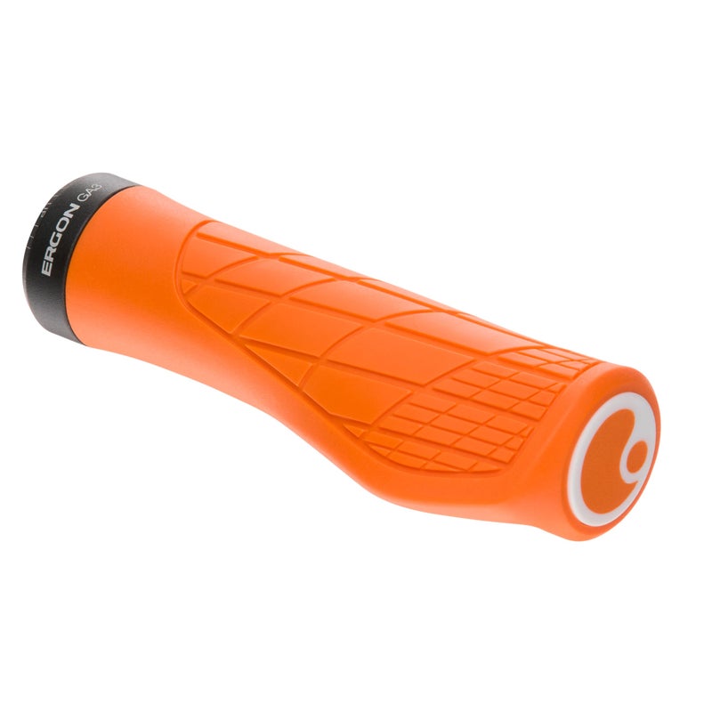 Ergon GA3 Ergonomic Lock-On MTB Grips â€“ Winged Design for Mountain Bike Comfort and Wrist Support, Juicy Orange, Large - Image 1