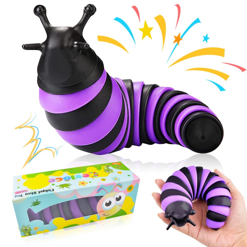 Cevioce Easter Basket Stuffers Gifts for Toddlers Kids Fidget Slug Toy Sensory Slug Fidget Toy for Kids Adults 1 PC Cute Autism Sensory Toys for Autistic ChildrenEaster Gifts for Girls Boys - Image 2