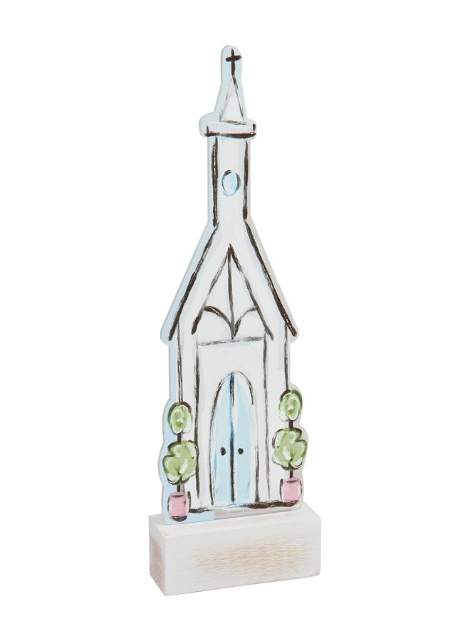 Mud Pie Acrylic Light Up Church; 11" x 4 1/2" - Image 1