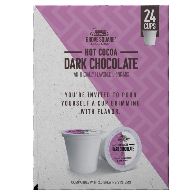 Grove Square Hot Cocoa Dark Chocolate, 24 Single Serve Cups - Image 3