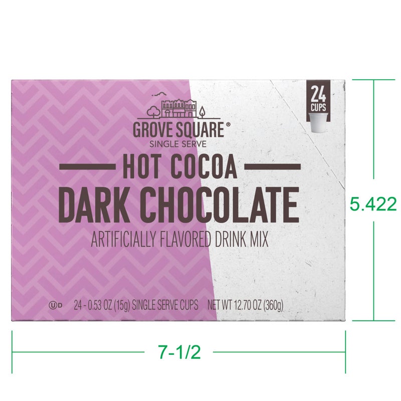 Grove Square Hot Cocoa Dark Chocolate, 24 Single Serve Cups - Image 4