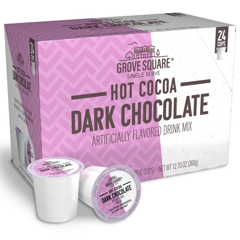 Grove Square Hot Cocoa Dark Chocolate, 24 Single Serve Cups - Image 1