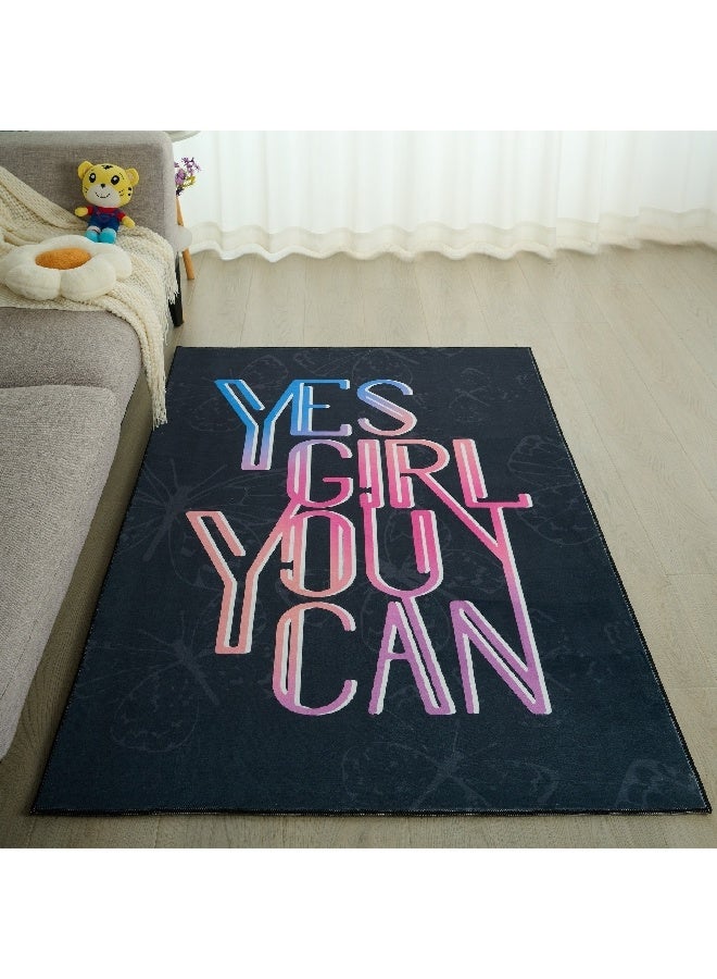 Home Box Ivy Meadows Ben Yes Girl Printed Flannel Rug 110 x 160 cm - Image 4