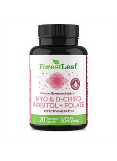 ForestLeaf Myo and D-Chiro Inositol Supplement Blend with Folate - Hormone Balance, Ovulation and Ovarian Support for Women - Hair Growth, Weight Management, Fertility and Pregnancy Health (120)  - Image 1