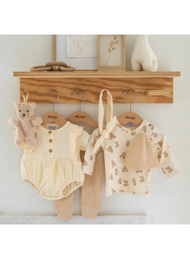 Dirkje Girls Baby Set Romper Hairband Off White - Image 3