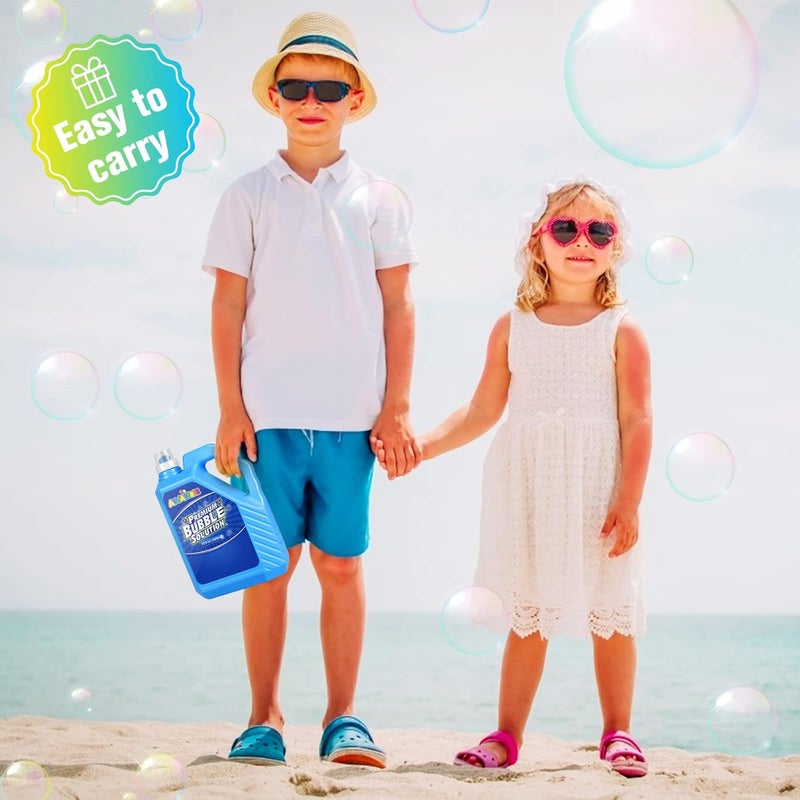 Aujazyble Bubble Solution Refill 70 OZ | Pre-Mix Premium Bubble Refill Solution No Measuring Required | Bubbles for Kids | Bubbles Refills | Bubbles Bulk | Bubble Machine Solution | Kids Easy Grip Bottle - Image 5