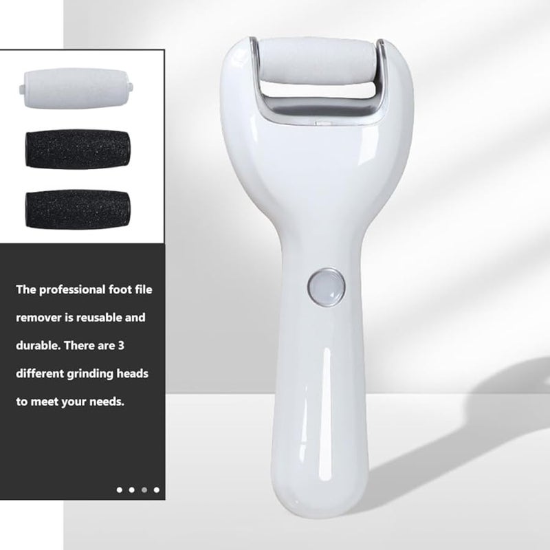 Electric Foot File Callus Remover USB Rechargeable Pedicure Device with 3 Grinding Heads - Image 3