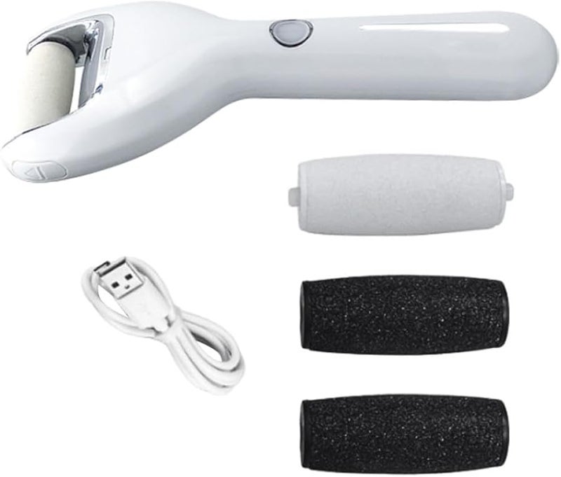 Electric Foot File Callus Remover USB Rechargeable Pedicure Device with 3 Grinding Heads - Image 2