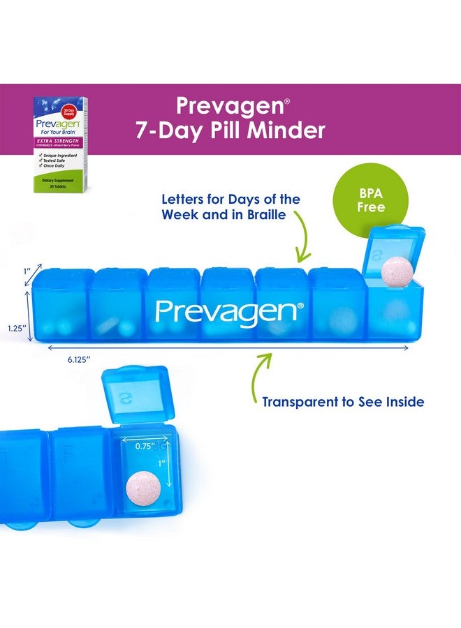 Prevagen Extra Strength 20mg, 30 Chewables |Mixed Berry| with Apoaequorin & Vitamin D and 7-Day Pill Minder - Image 2
