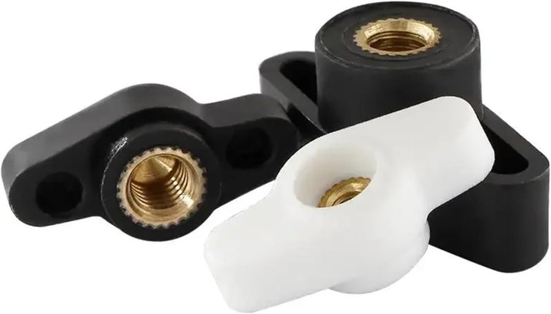 Hand tighten star nut 10pcs Plastic T-Handle Hand Knob Bakelite Nuts M4 M5 M6 M8 Z-type Mechanically Adjustable Thumb Tighten Nut(Through Hole(White),M6 (Head 27mm)) - Image 5