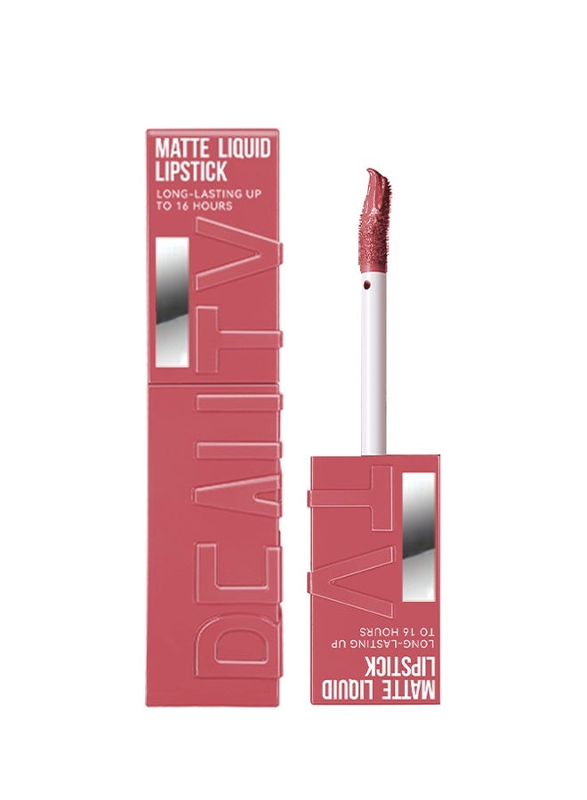 بيوتي 2.0 أحمر شفاه سائل غير لامع بيوتي يدوم طويلا حتى 16 منزلا ، ملمع الشفاه المخملي النيود يمكن أن يجعل صبغة الشفاه تبدو أكثر امتلاء (# 03) - Image 1