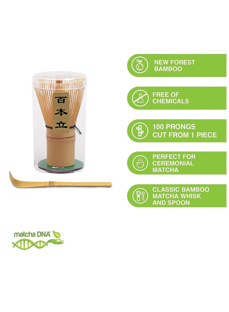 Matcha Stirrer, Matcha Ceremony Accessory, Matcha Brush and Bamboo Scoop,Handmade From Natural Bamboo. (Two-piece set)  - Image 2