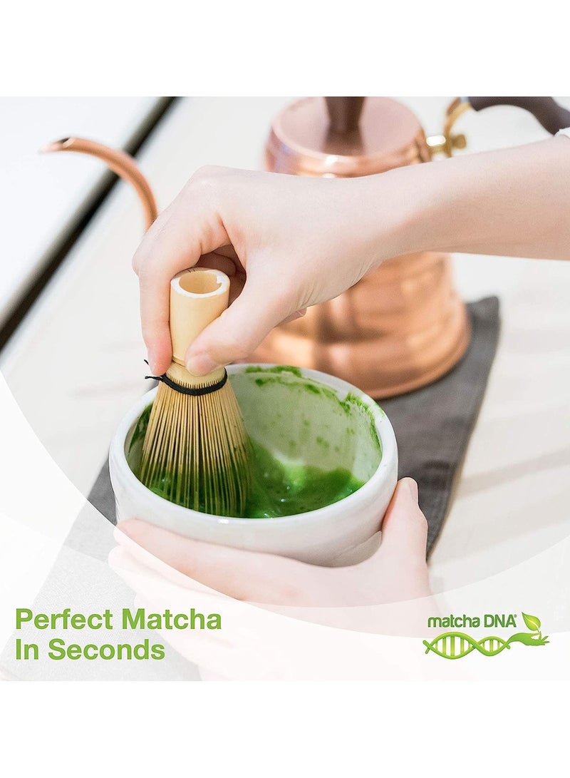 Matcha Stirrer, Matcha Ceremony Accessory, Matcha Brush and Bamboo Scoop,Handmade From Natural Bamboo. (Two-piece set)  - Image 3