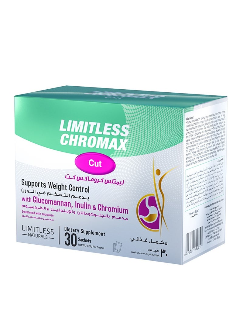LIMITLESS - Naturals Chromax Cut Dietary Supplement For Weight Loss 30 Sachets - Image 1