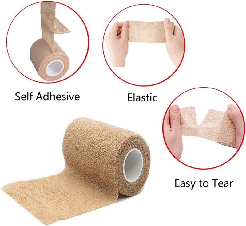 KISEER 12 Pack 3 x 5 Yards Self Adhesive Bandage Assorted Color Breathable Cohesive Bandage Wrap Rolls Elastic SelfAdherent Tape for Stretch Athletic Sports Wrist Ankle12 Count Pack of 1 - Image 3