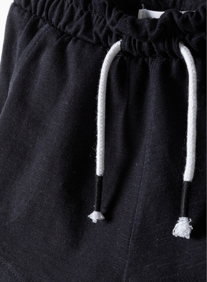 MINOTI Girls Soft Cotton Shorts with Drawcord and Pockets  - Image 3