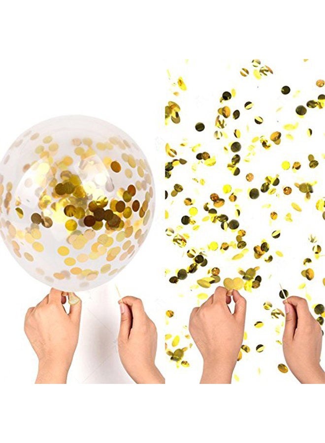 SINKSONS 20 Pieces Gold Confetti Balloons, 12 Inches Party Balloons With Golden Paper Confetti Dots For Party Decorations Wedding Decorations And Proposal (Gold) - Image 5