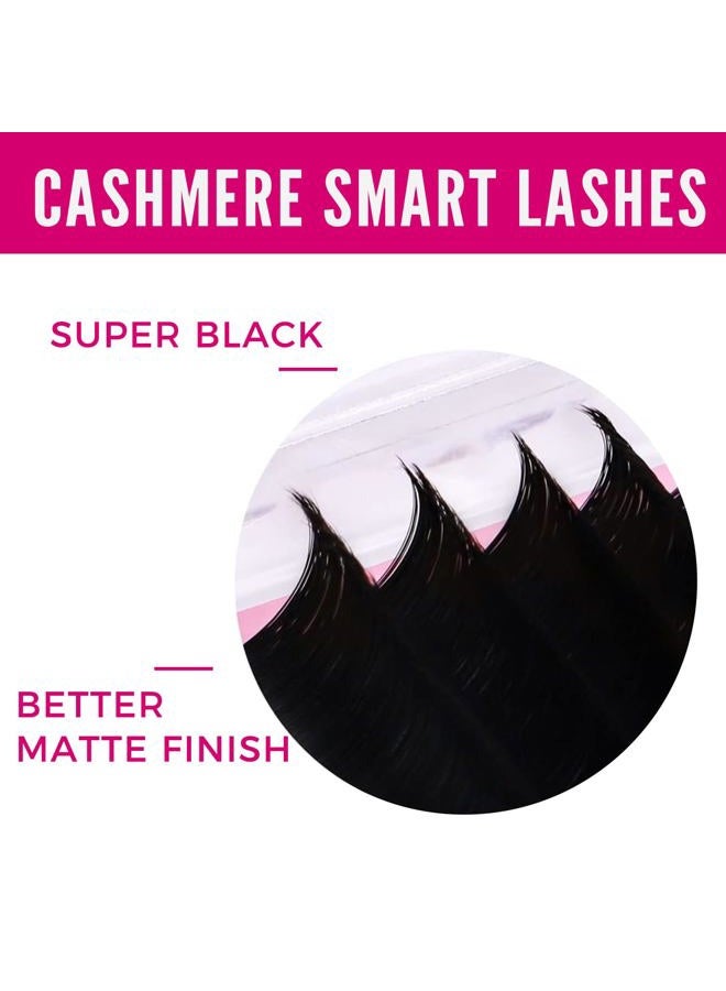 VEYES INC Cashmere Smart Fan Lash Extensions 0.03 0.05 0.07 C/CC/D Curl 8-20mm Mixed & Single Length, Super Matte Black Volume Lashes, Professional Supplies for Lash Techs (0.05 D 8-16mm) - Image 3