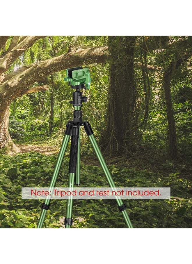 Manbily - Ball Head for Shooting Stick Tripod, CNC Metal Aluminum Clamp Rest Head for Hunting, 360° Panoramic Ball Head for DSLR Camera, Load up to 33lbs/15kg - Image 1