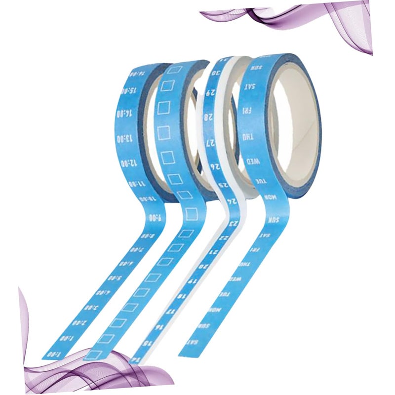 8pcs Time Management Tape Scrapbooking Stickers Planner Sticker Weekly s for Planner Organizer Dates Journal Tape Hourly Timeline Planning Hourly - Image 3
