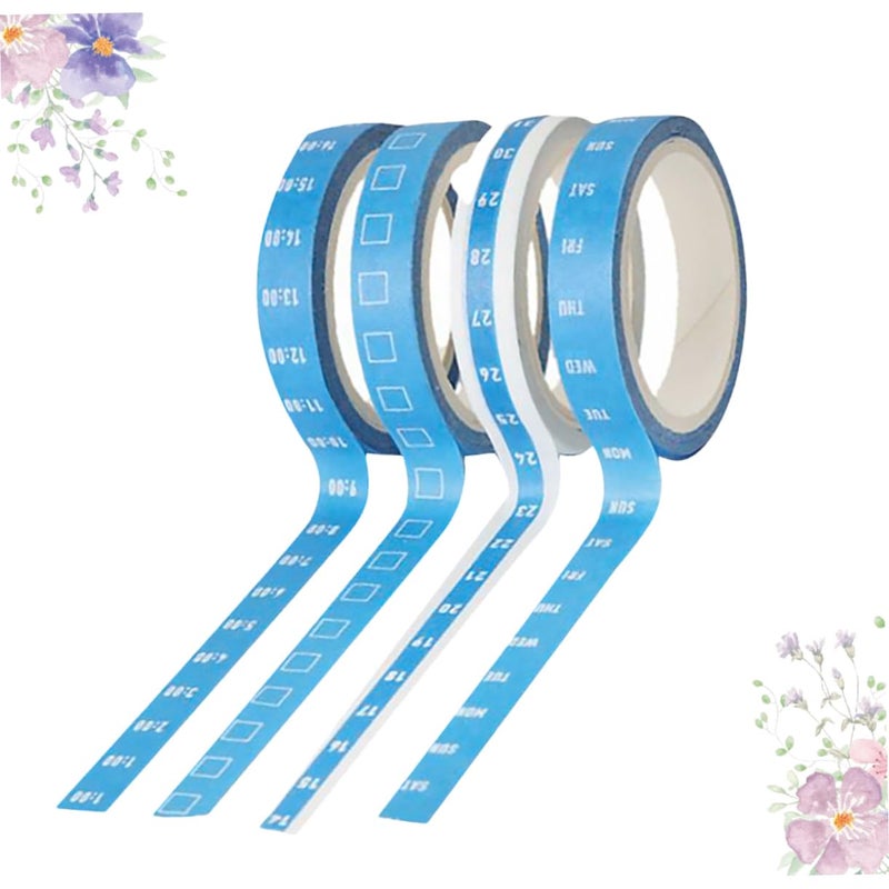 8pcs Time Management Tape Scrapbooking Stickers Planner Sticker Weekly s for Planner Organizer Dates Journal Tape Hourly Timeline Planning Hourly - Image 2