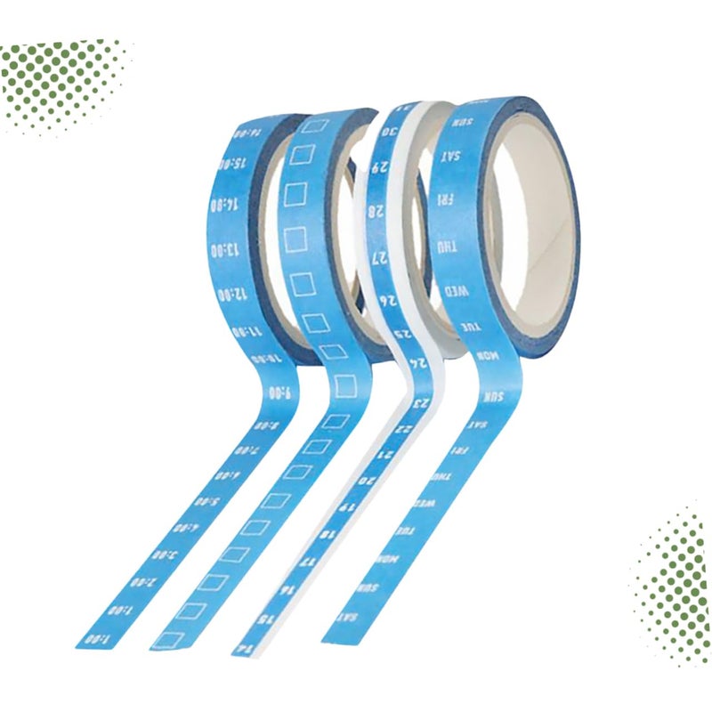 8pcs Time Management Tape Scrapbooking Stickers Planner Sticker Weekly s for Planner Organizer Dates Journal Tape Hourly Timeline Planning Hourly - Image 4