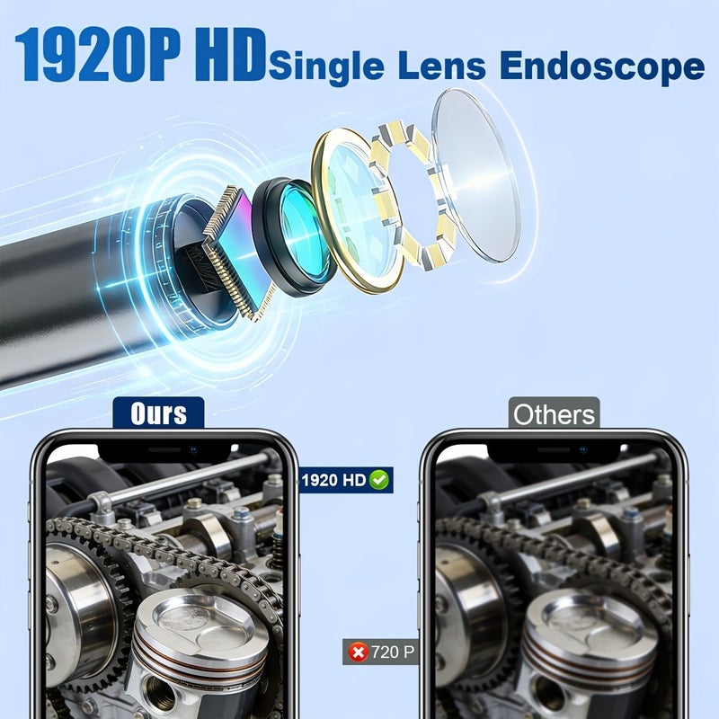 HD Borescope With 8 Adjustable Leds 10 Meter Cable For Mobile Phones - Image 5