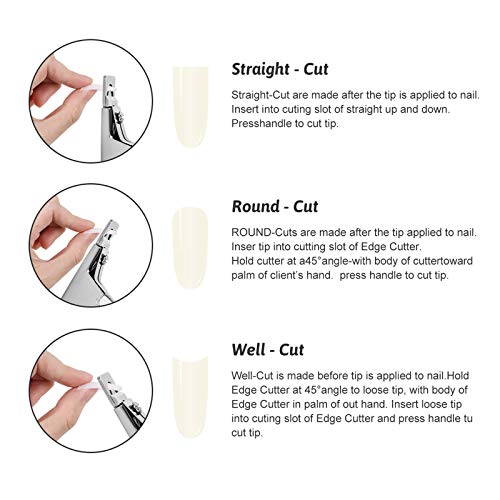 JOLLYSTYLE 200PCS Black Coffin Acrylic False Nail Tips with Nail Cutter Nail Tips Glue Pure Color Long Ballerina Acrylic Nail Set Full Cover Long Stiletto Coffin Nail Tips - Image 5