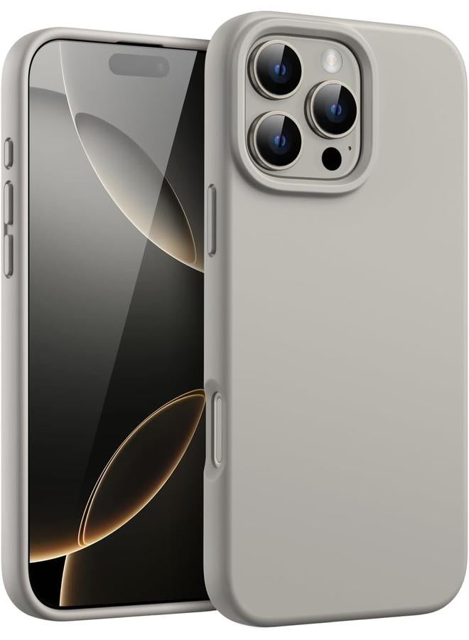 Jetech Liquid Silicone Case For Iphone 16 Pro Max 6.9 Inch Silky Soft Touch Full Body Protective Phone Case Anti Scratch Shockproof Cover With Microfiber Lining Natural Titanium - Image 1