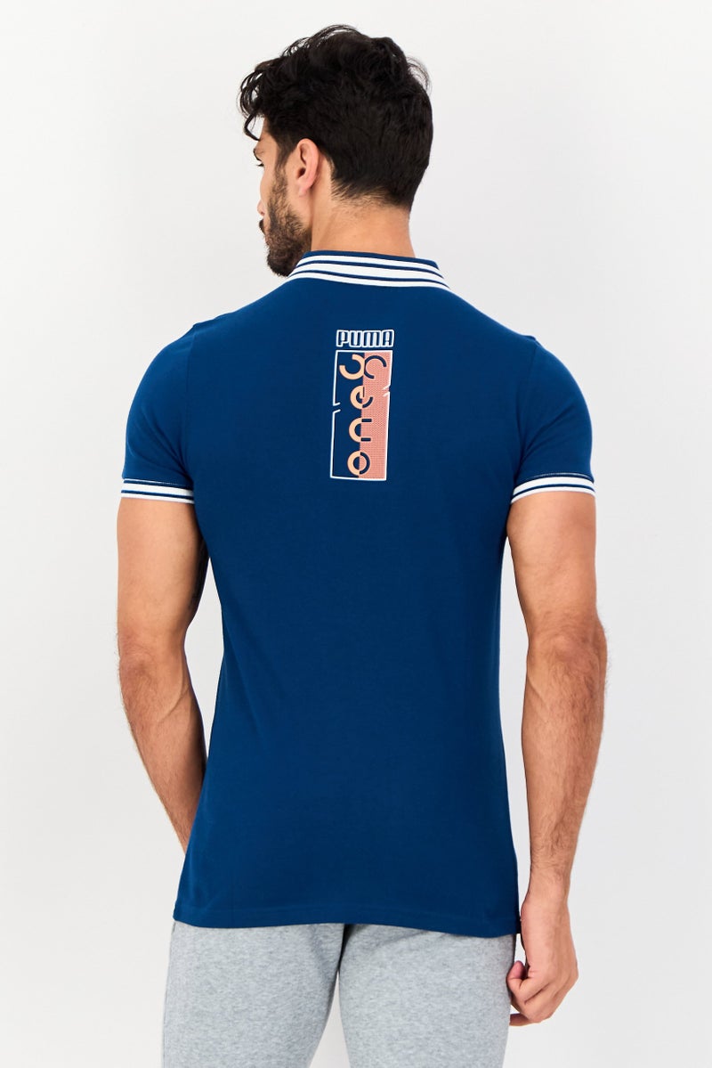 PUMA قميص بولو قصير الأكمام للرجال من بومة X One8، رياضي، خارجي، أزرق فيروزي - Image 3