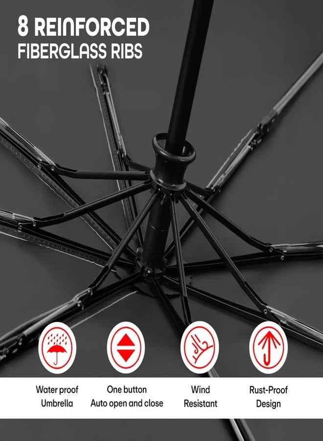 PRIME PICK مظلة برايم بيك المقاومة للماء بتصميم زهور - حماية من الأشعة فوق البنفسجية، تقنية مقاومة للرياح، مادة متينة للرجال والنساء، مثالية لجميع الظروف الجوية (لون أخضر بحيرة) - Image 3